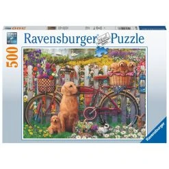 Ravensburger Puzzle 500 Piece Cute Dogs In The Garden