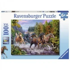 Ravensburger Puzzle 100 Piece Rushing River Horses